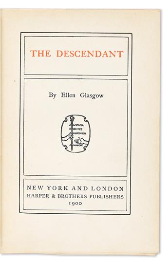 Glasgow, Ellen (1873-1945) Small Archive including Signed Books.